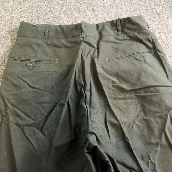 Tropical AG 344 Military Dress Pants Mens 30x30 Green Wool Blend 60s Vietnam - Picture 11 of 13